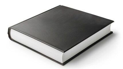 book cover mockup, blank cover, hardcover format, isolated on white background