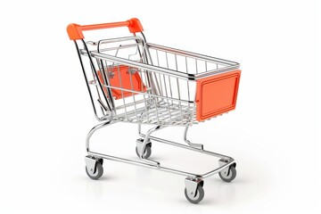ecommerce shopping cart, modern design, user-friendly interface, isolated on white background