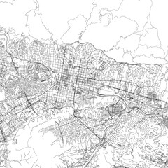 Fototapeta premium 3D illustration of city and urban in Caracas Venezuela