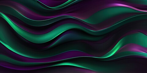 Obraz premium Abstract purple dark green wavy background