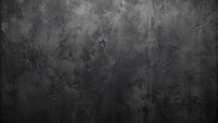 Obraz premium Old black abstract concrete background. Grunge texture. Dark wallpaper. Blackboard. Chalkboard. Top view, copy space. Banner