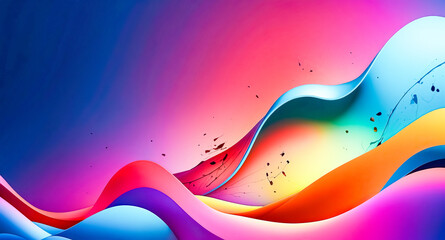 Abstract Colorful Waves Background