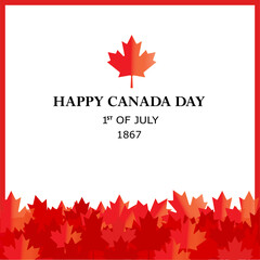 Fototapeta premium Canada independence day, Canada flag, Maple leaf, Seamless Pattern, vector design, Template for designs