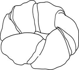 Freehand drawing of bread.
