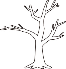 Dead tree outline vector.
Dead tree coloring page svg.
