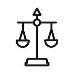 Justice and Equality Balance Scale Icon for Legal and Ethical Representation