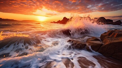 Obraz premium sunset in the mountains