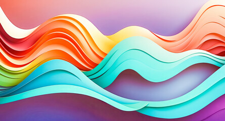Abstract Colorful Wave Background