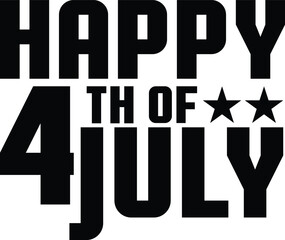 4th of july independence day typography clip art design on plain white transparent isolated background for card, shirt, hoodie, sweatshirt, apparel, tag, mug, icon, poster or badge