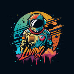 a poster for a space suit called a space ship.