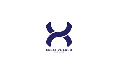 UN NU X UNX Abstract initial monogram letter alphabet logo design