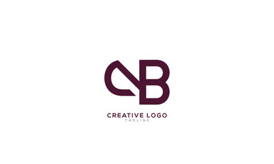 CB BC Abstract initial monogram letter alphabet logo design