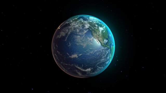 Realistic Earth Zoom to Countries from Space and Orbit Greenland Version 4K 60 FPS