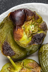 pepper baked vegetable snack meal food on the table copy space food background rustic top view