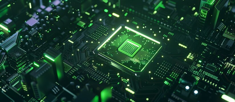 microchip or gpu integrated on the board, technology background