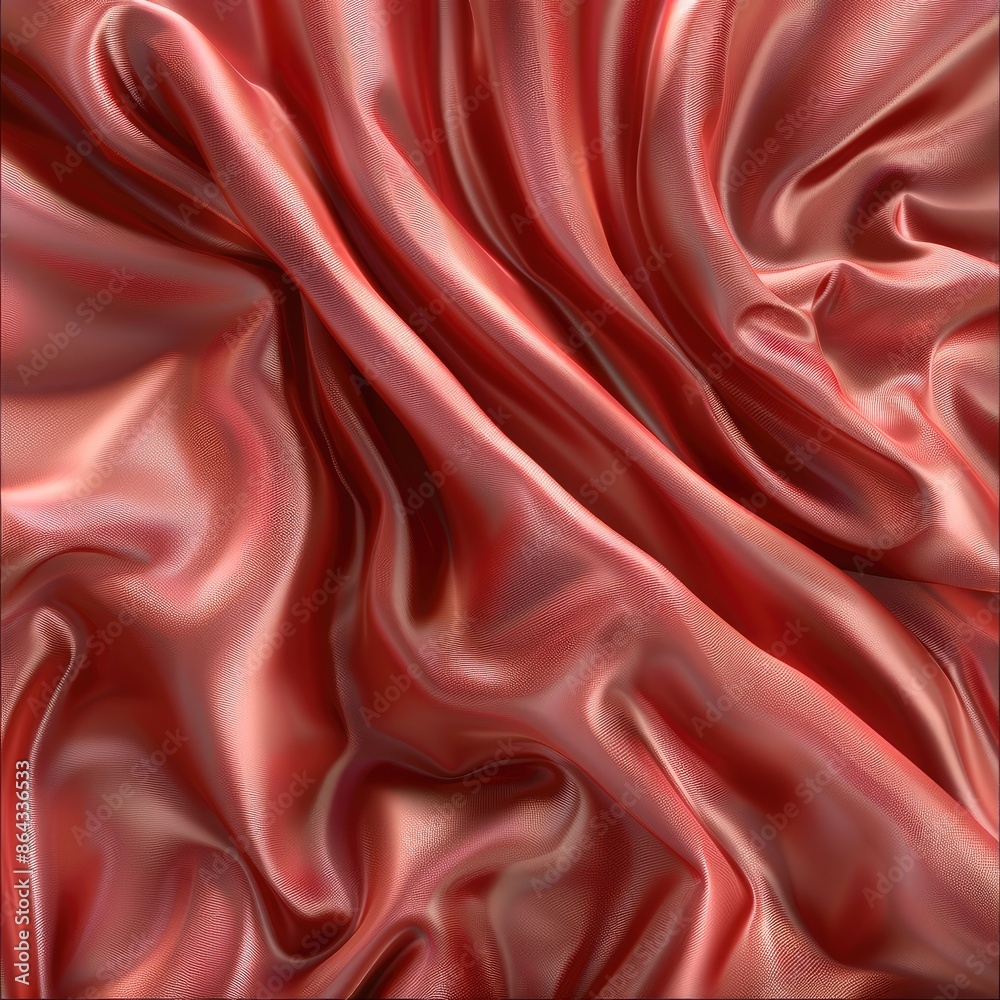 Poster satin texture. red. generative ai.