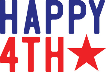 4th of july independence day typography clip art design on plain white transparent isolated background for card, shirt, hoodie, sweatshirt, apparel, tag, mug, icon, poster or badge