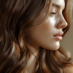 Fototapeta premium Close-up of radiant hair strands.