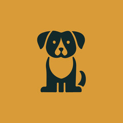 simple Dog logo vector icon illustration