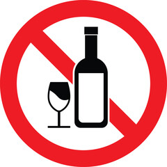 no alcohol sign