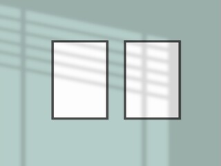 Blank wall frames mockup, concept of proposal and design phase of a product background