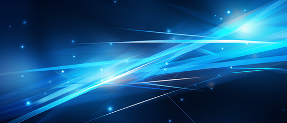 Fototapeta premium Blue shiny hi-tech motion background. Vector design with futuristic and dynamic elements.