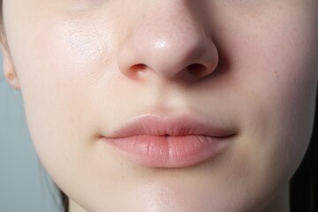 Naklejka premium Results after using the serum Tighten pores Smooth facial skin.