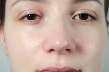 Fototapeta premium Results after using the serum Tighten pores Smooth facial skin.