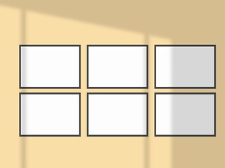 Blank wall frames mockup, concept of proposal and design phase of a product background
