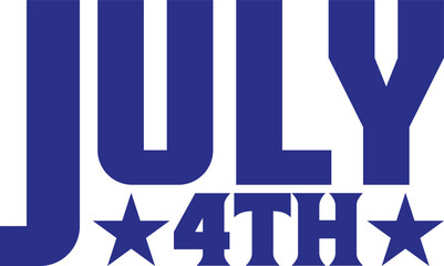 4th of july independence day typography clip art design on plain white transparent isolated background for card, shirt, hoodie, sweatshirt, apparel, tag, mug, icon, poster or badge