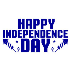 4th of july independence day typography clip art design on plain white transparent isolated background for card, shirt, hoodie, sweatshirt, apparel, tag, mug, icon, poster or badge