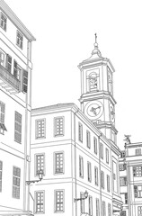 Coloring the house scenery,색칠하기,컬러링,컬러링북