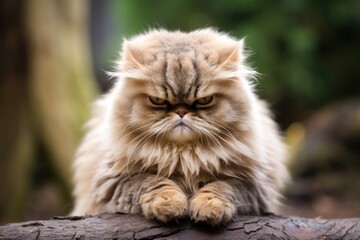 Weird cat with a funny expression on a white background, showing a playful or affectionate demeanor.