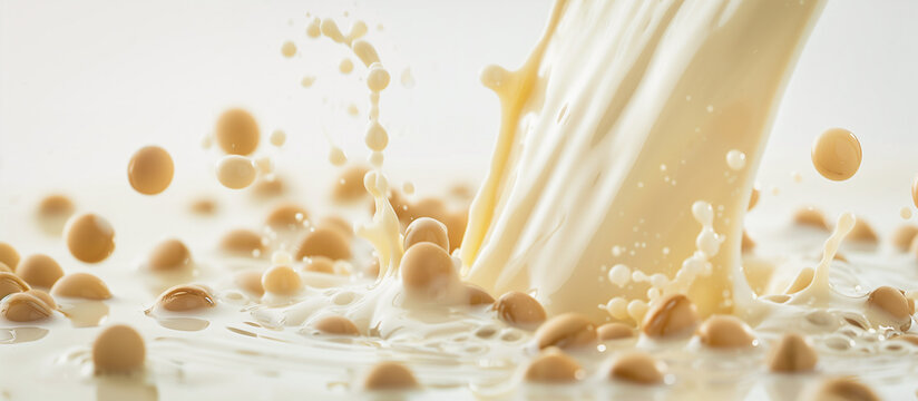 concept healthy soy milk 