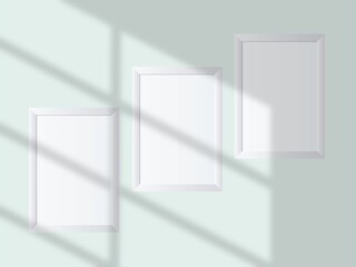 frame for paintings or photographs on zest background, minimalist gallery style