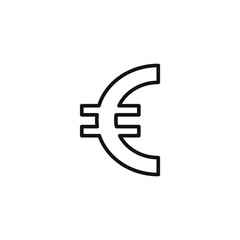 Euro Money Symbol Icon for Financial Transactions and Currency Exchange