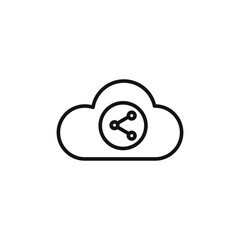 Cloud File Sharing Icon for Collaboration and Remote Work