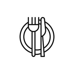 Dining Restaurant Icon for Food Delivery and Hospitality Services