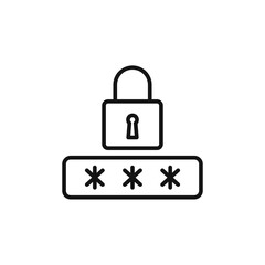 Secure Password Icon for Cybersecurity and Online Protection
