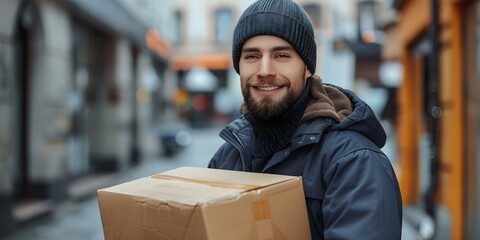 Reliable package delivery service prioritizing safety security and trustworthiness. Concept Package Delivery, Safety, Security, Trustworthy Service