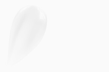 A smear of cream on a light background