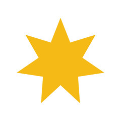 Obraz premium yellow star on white background. yellow star vector icon. vector illustrator.