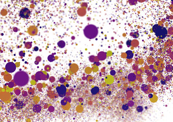  Colorful confetti on white background