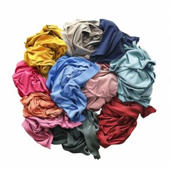 Dirty clothes pile flat icon. Doodle laundry day pile minimal symbol. Crumpled apparel garment heap