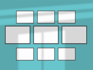 Frame mockup on the wall