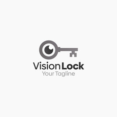 Vision Lock Logo Vector Template Design. Good for Business, Start up, Agency, and Organization