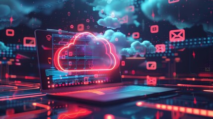 Digital Data Dreamscape CuttingEdge Cloud Storage Visualization