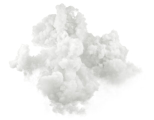 White clouds tranquility shape on transparent 3d render png