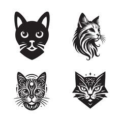 Obraz premium cat outline illustration