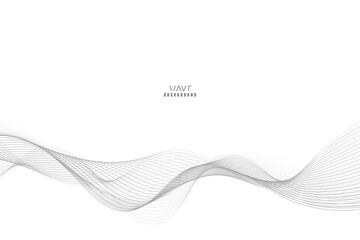 Abstract vector modern background with blue wavy lines and particles. Technology backdrop.
